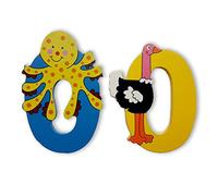 Vinsani® Wooden Jungle Animal Alphabet Letters Personalised Bedroom Wall Door Name (O)