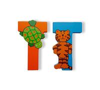 Vinsani® Wooden Jungle Animal Alphabet Letters Personalised Bedroom Wall Door Name (T)