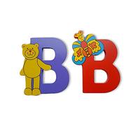 Vinsani Wooden Letters, ABC Alphabet Learning Toys, Self Adhesive, (B)