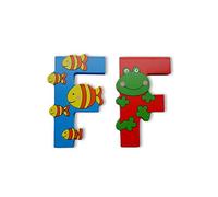 Vinsani Wooden Letters, ABC Alphabet Learning Toys, Self Adhesive, (F)
