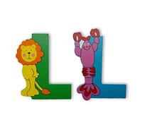 Vinsani Wooden Letters, ABC Alphabet Learning Toys, Self Adhesive, (L)