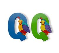 Vinsani Wooden Letters, ABC Alphabet Learning Toys, Self Adhesive, (Q)