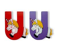 Vinsani Wooden Letters, ABC Alphabet Learning Toys, Self Adhesive, (U)