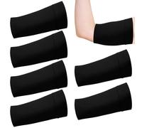 Vinsatin 6 Pcs PICC Line Sleeve Cover PICC Line Shower Cover Fashionable Breathable Upper Arm Sleeves for Women Men, Black, Large