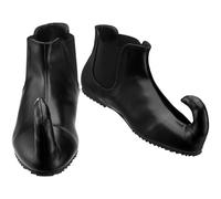 Vinsatin Elf Shoes Christmas Costume Men's The Elf Shoes Adult Black Leather Movie for Holiday Christmas Party, Black, 7 UK
