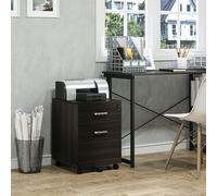 VINSETTO 2-Drawer Locking Office Filing Cabinet w/ 5 Wheels Rolling Storage Letters in Black VINSETTO Black