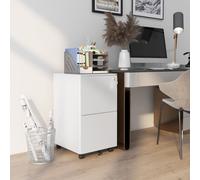 VINSETTO 2-Drawer Vertical Filing Cabinet w/ Removable Pencil Tray Lockable File Cabinet in White VINSETTO White