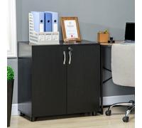 Vinsetto 2-Tier Locking Filing Cabinet Office Storage Cabinet, Black