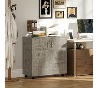 Vinsetto 2-Tier Locking Filing Cabinet Office Storage Cabinet, Grey