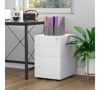 Hudson 3 Drawer Metal Filing Cabinet, White