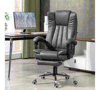 Vinsetto 6-Point Vibrating Heat Massage Chair W/ Microfibre Charcoal Grey