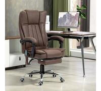 VINSETTO 6-Point Vibrating Heat Massage Chair w/ Microfibre Upholstery in Dark Brown VINSETTO Dark Brown