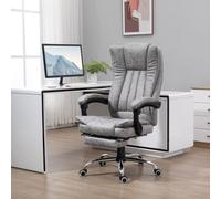 6-Point Vibrating Heat Massage Chair w/ Microfibre Upholstery Grey
