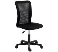 Vinsetto Armless Office Chair, Swivel Desk Chair W/ Adjustable Height, Black