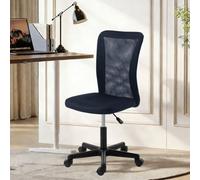 Vinsetto Armless Office Chair With Adjustable Height Mesh Back Wheels Dark Grey