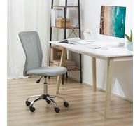 Vinsetto Mesh Office Chair with Height Adjustable, Swivel Wheels, Ergonomic Office Mesh Task Chair, Armless, Mid Back, Grey Aosom UK
