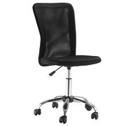 Vinsetto Black Armless Office Chair Ergonomic Height Adjustable Mesh Back Wheel | TJ Hughes