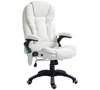 Vinsetto Boucle Six-Point Massage Office Chair - White Aosom UK