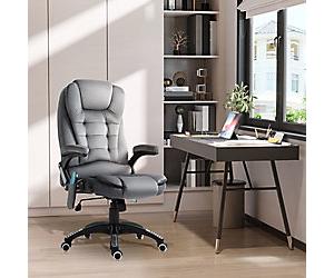 Vinsetto Chair Height-Adjustable Armrest Grey 120 kg 5056602919498 670 x 740 x 1,160 mm