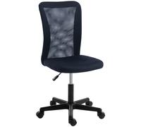 Vinsetto Computer Desk Chair, Mesh Office Chair with Adjustable Height and Swivel Wheels, Armless Study Chair, Dark Grey
