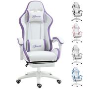 Vinsetto Racing Gaming Chair w/ Reclining Footrest - Purple, Purple