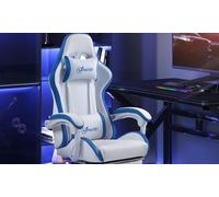 Vinsetto Computer Gaming Chair: White and Blue