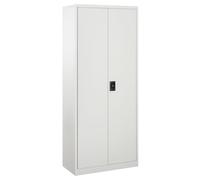 Vinsetto Cool Rolled Steel Tall Office Lockable Filing Cabinet 2 Doors 4 Internal Adjustable Shelves Bookcase Cabinet Storage Unit 80 L x 40 W x 184 cm White