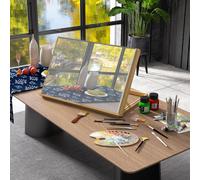 Vinsetto Desktop Table Easel – Adjustable Beechwood, Portable Folding Table Top