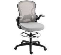 Vinsetto Draughtsman Chair Mesh Chair w/ Adjustable Footrest | TJ Hughes