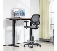 Vinsetto Draughtsman Chair Tall Office Chair - Grey, Grey