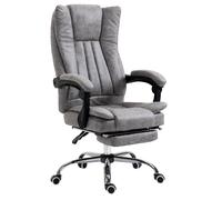 Vinsetto Ergonomic Desk Chair, High Back Office Chair w/ Lumbar Support & Adjustable Armrests, Cat Scratch Resistant for Home & Office, Grey Aosom UK