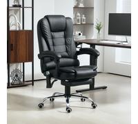 VINSETTO Ergonomic Heated 6 Points Vibration Massage Executive Chair Black VINSETTO Black