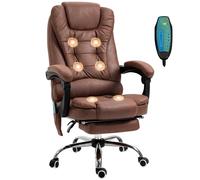 Vinsetto Ergonomic Heated 6 Points Vibration Massage Office Chair, Brown