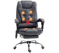 Vinsetto Ergonomic Heated 6 Points Vibration Massage Office Chair Dark Grey | TJ Hughes