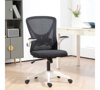 VINSETTO Ergonomic Mesh Office Chair with Flip-up Armrests Lumbar Back Support in White VINSETTO White