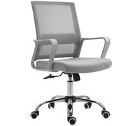 Vinsetto Mesh Office Chair Desk Chair With Swivel Seat Adjustable Height Grey, Grey