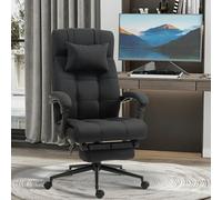 Vinsetto Office Chair with Adjustable Height, Wheels, Footrest, Black