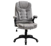 Vinsetto Ergonomic Office Chair Comfortable Desk Chair With Armrests Adjustable Height Reclining And Tilt Function Grey