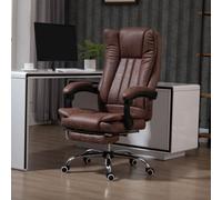 Vinsetto Executive Office Chair ComPUter Desk Chair For Home With Footrest - Brown, Brown