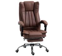VINSETTO Executive Office Chair Computer Desk Chair for Home w/ Footrest in Brown VINSETTO Brown