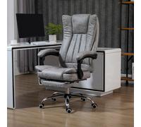 Vinsetto Executive Office Chair Computer Desk Chair for Home w/ Footrest, Grey