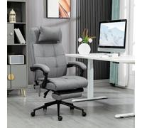 Vinsetto Fabric Vibration Massage Office Chair With Heat, Head Pillow, Grey
