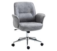 Vinsetto Faux Microfibre Leather Office Chair - Light Grey