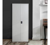 Tabitha Lockable Filing Cabinet with 5 Shelves, white