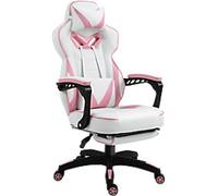 Vinsetto Gaming Chair Fixed Armrest PU (Polyurethane) Leather, PVC (Polyvinyl Chloride) Leather Pink 921-237V71PK