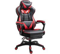 Vinsetto Gaming Chair Fixed Armrest PU (Polyurethane) Leather, PVC (Polyvinyl Chloride) Leather Red 921-237V71RD
