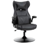 Vinsetto Gaming Chair Home Office Chair W/ Swivel Pedestal Base Lumbar Support, Black