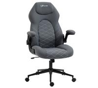 Vinsetto Gaming Chair - Office Desk Chair - Comfy Computer Chair with Adjustable Arms and Rolling Wheels for Home Work Study - Charcooal Grey | TJ Hu
