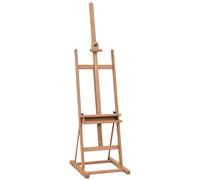 Vinsetto Wooden Easel Stand H-Frame Artist Easel with 171-230cm Adjustable Height and 0-80° Working Angles Beech Wood Art Easel for Displaying Painting Wedding Sign Nature Wood Finish