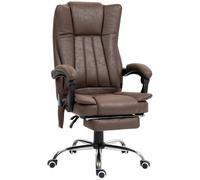 Vinsetto Heated Office Chair, Ergonomic Executive Desk Chair with Adjustable Height, Lumbar Support, Anti-Cat-Scratch, Dark Brown Aosom UK